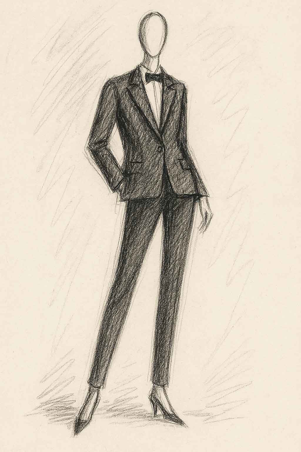 smoking femminile Yves Saint Laurent