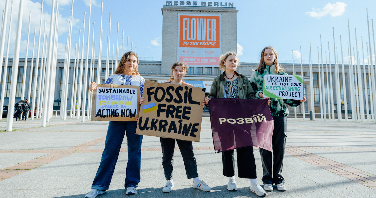 Manifestazione attiviste climatiche ucraine, foto di Valeriia Bondarieva