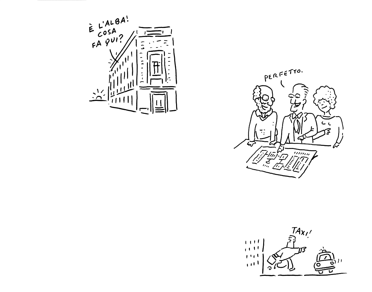 Disegni di Luca Novelli tratti da "Umberto Veronesi e il nemico numero uno", nuovo libro della collana Lampi di genio, Editoriale Scienza