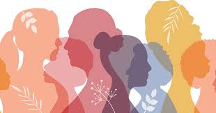 profili colorati di donne