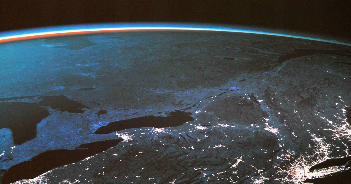 La Terra vista dalla sua orbita