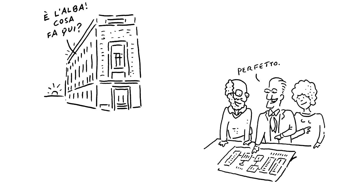 Disegno tratto da "Umberto Veronesi e il nemico numero uno", nuovo libro della collana Lampi di genio di Luca Novelli (Editoriale Scienza) 