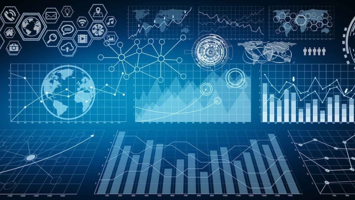 schermo digitale con dati 