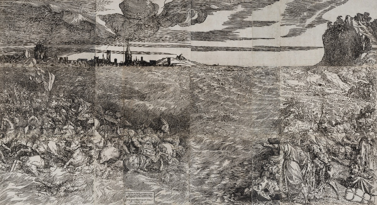 Tiziano Somersione xilografia, part.