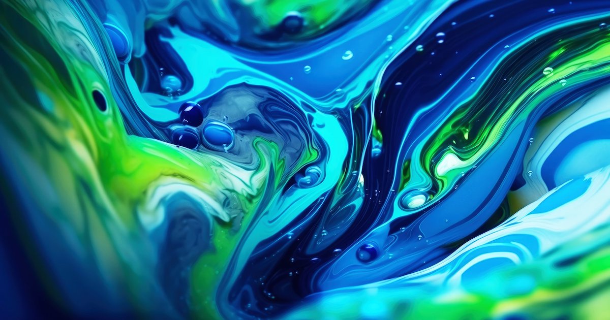 ve verde e blu mescolati