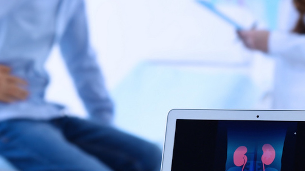 paziente urologico in visita medica