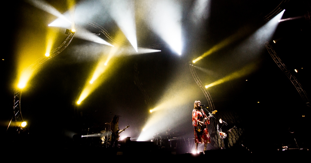 foto di Carmen Consoli a un concerto.