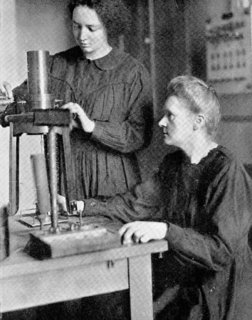 Marie Curie con la figlia Irene