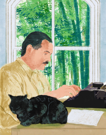 Ernest Hemingway  illustrazione Ziruffo 