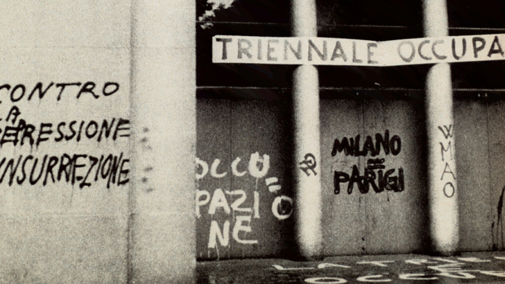 Ingresso Triennale di Milano durante l'occupazione di Maggio Ingresso Triennale di Milano durante l'occupazione di Maggio