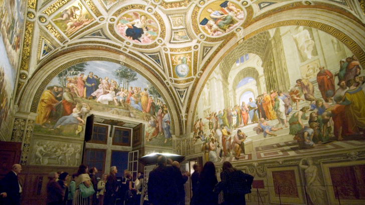 Raffaello Sanzio, Scuola di Atene, affresco, 1509-1511, Sala della segnatura, Musei Vaticani