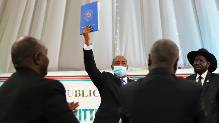 La sigla Comprehensive peace agreement in Sudan