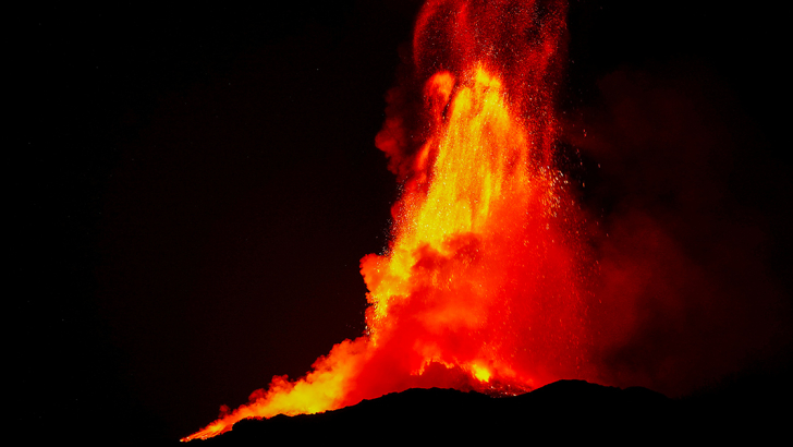 L'ultima eruzione dell'Etna. Foto: Reuters