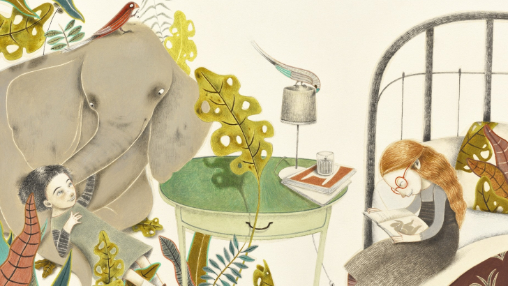 Una illustrazione da "Il vestito di Lia" - testo di Sara Marconi, illustrazioni di Daniela Costa, Edizioni Corsare