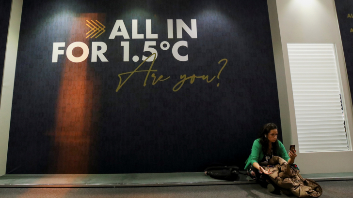 Messaggi murali durante la COP26 di Glasgow. Foto: Reuters