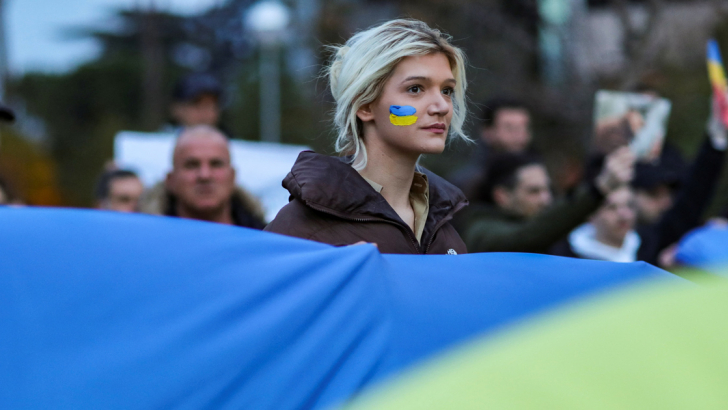 Manifestazione di protesta contro la guerra in Ucraina. Foto: Reuters