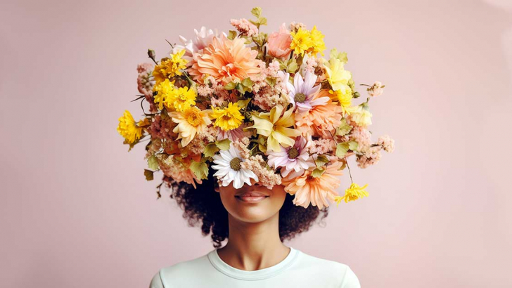 fiori in testa
