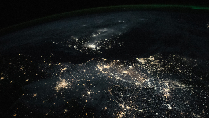 L'Europa fotografata dallo spazio. Foto: NASA