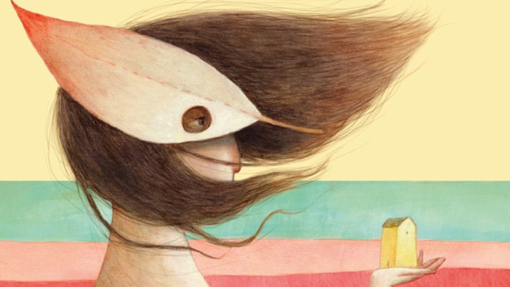disegno piuma fra i capelli