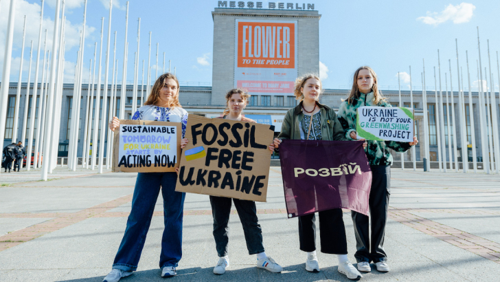 Manifestazione attiviste climatiche ucraine, foto di Valeriia Bondarieva