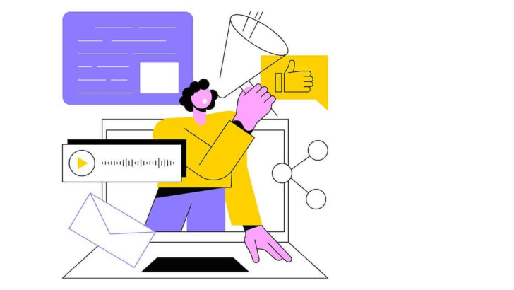disegno persona connessa digitalmente