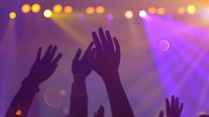 mani e luci da concerto