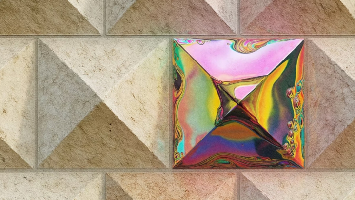 tassello colorato tra altri neutri