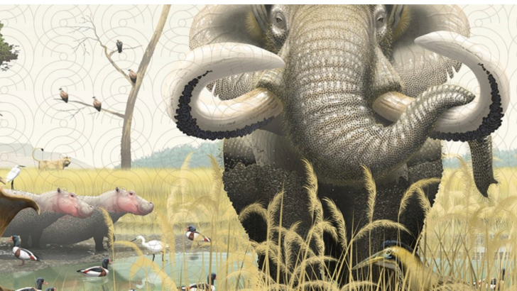 disegno elefante del pleistocene