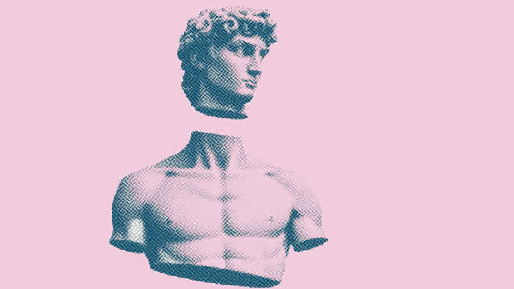 statua di david destrutturata