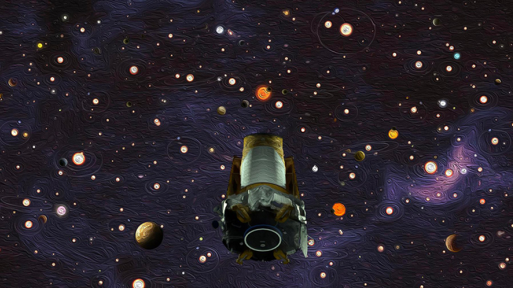Un'illustrazione della sonda Kepler. Foto: NASA/Ames Research Center/W. Stenzel/D. Rutter